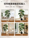 Artificial Green Plants, Large Indoor Monstera Fake Tree, High-End Luxury Office Decor, Fake Plant Floor-Standing Potted Ornament