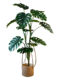 Artificial Green Plant Monstera for Living Room and Office, Realistic Indoor Plant Potted Decoration, Floor-Standing Decorative Fake Tree
