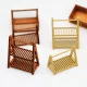 Dollhouse doll house double-layer wooden storage rack bread rack mini food play scene storage rack accessories