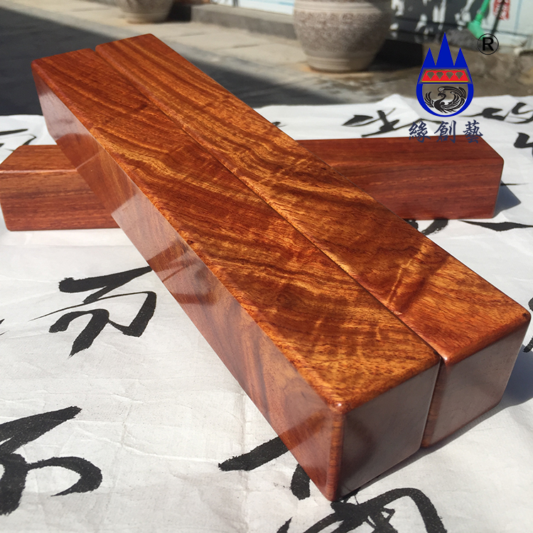 Redwood paperweight Burmese Rosewood original solid wood big fruit red sandalwood whole old raw material plain 30cm large pressed book ruler