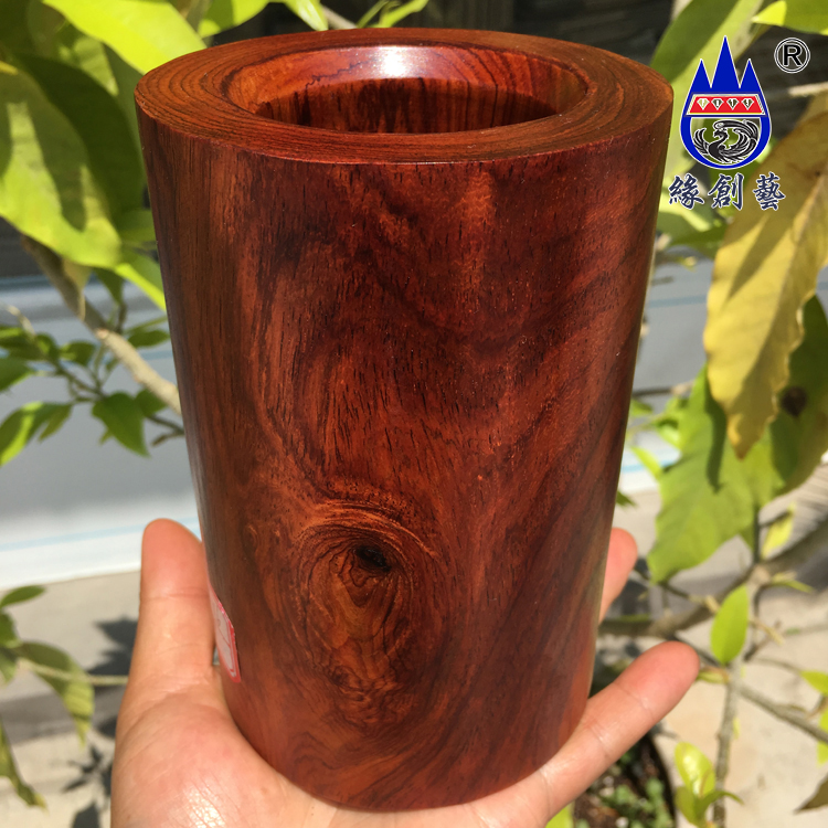 Myanmar red acid branch whole wood pen holder storage tank Pen insert one thing one picture Solid wood exquisite small pen box ornaments