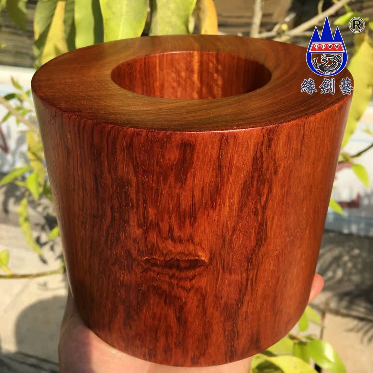 Yuanchuangyi solid wood pen holder mahogany rosewood wood pen box storage crafts decoration one thing one picture