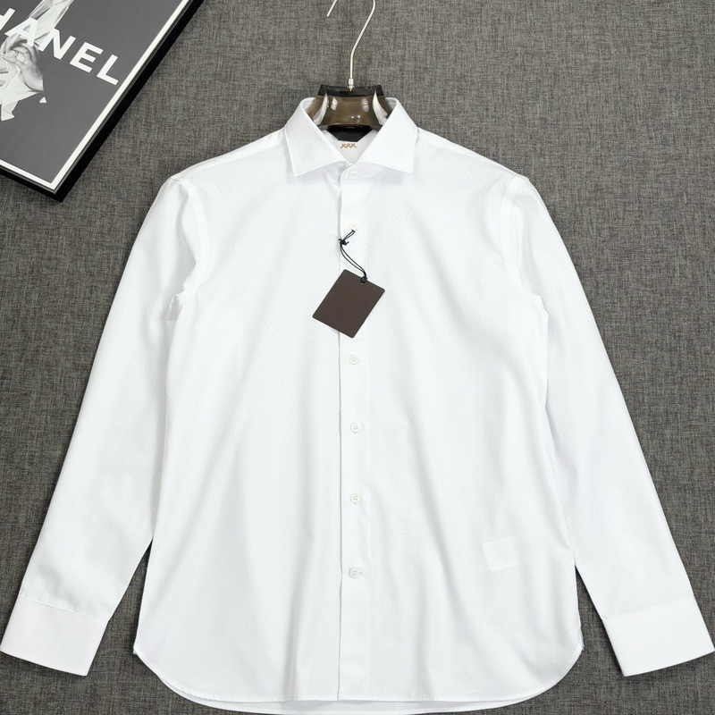 Ligentleman/Zz Version of the Old Money Style Spring and Summer Silk Blend Business Shirt Men's Casual Shirt