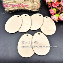 50 pieces of Easter egg wooden wish card handwritten creative wishing tree small wooden label wooden brand custom