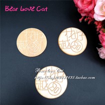 50 round small wooden tag tag custom blessing brand carving Logo name wish tree listing