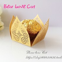 European cake paper holder hollow flower snow Mei Niang to chocolate holder birthday dessert decoration paper 50