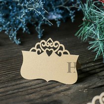 30 wedding creative supplies seat card hollow love Crown sign-in table card meeting personality seat card