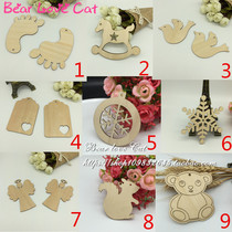 Creative multiple wooden tag laser cutting lettering custom wish card 50