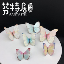 Three-dimensional butterfly hanging light luxury wall decoration Creative TV background wall wall Bedroom wall decoration small pendant