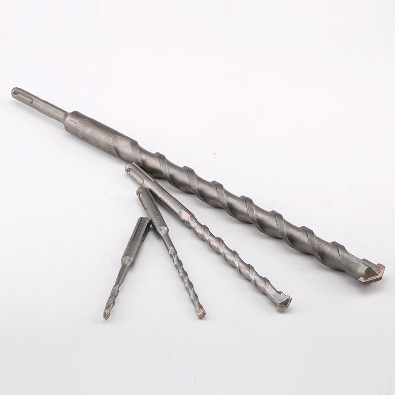 Electric Hammer Drill Bit Round Handle Two Grooves Two Pit Impact Drill Bit Lengthened Wear Wall Drills Cement Concrete Stiletto Drilling Boreholes