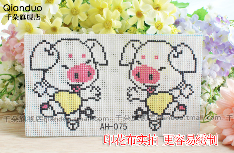 In ấn lợn con vật hoàng đạo đồ trang trí nhỏ thêu tay cross-stitch đồ trang trí xe ô tô liên quan đến thêu đơn giản thêu của mình - Công cụ & phụ kiện Cross-stitch chỉ thêu tay