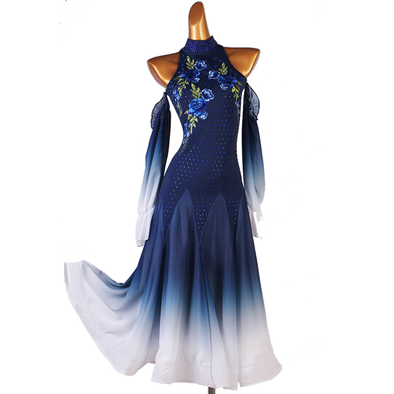 New products Morden dance dress Dress Competition Wear ballroom Skirt Waltz Tango Dance Dress National Mark Dance Dress Studi-Taobao