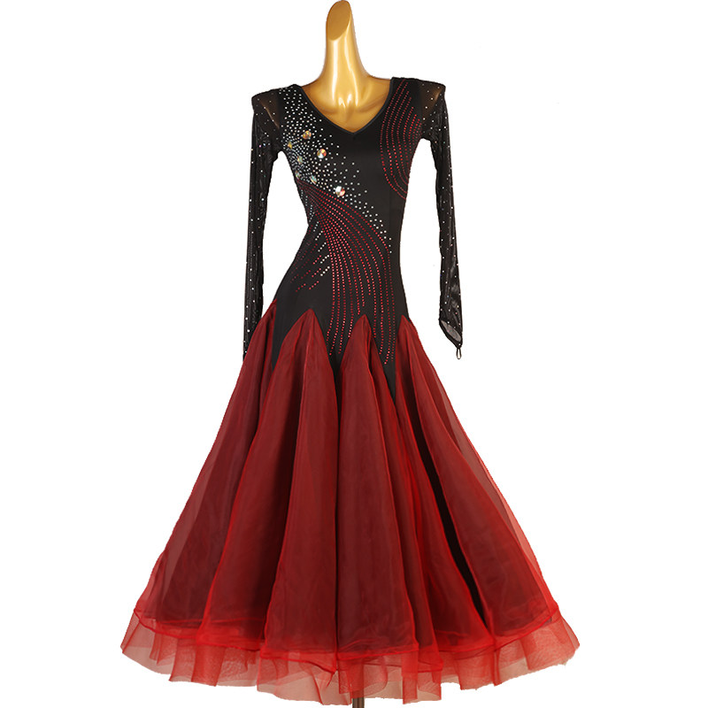 New products Morden dance dress Dress High-end Performance Race Suit Waltz Tango Dance Dress Ballroom Dress Q360-Taobao