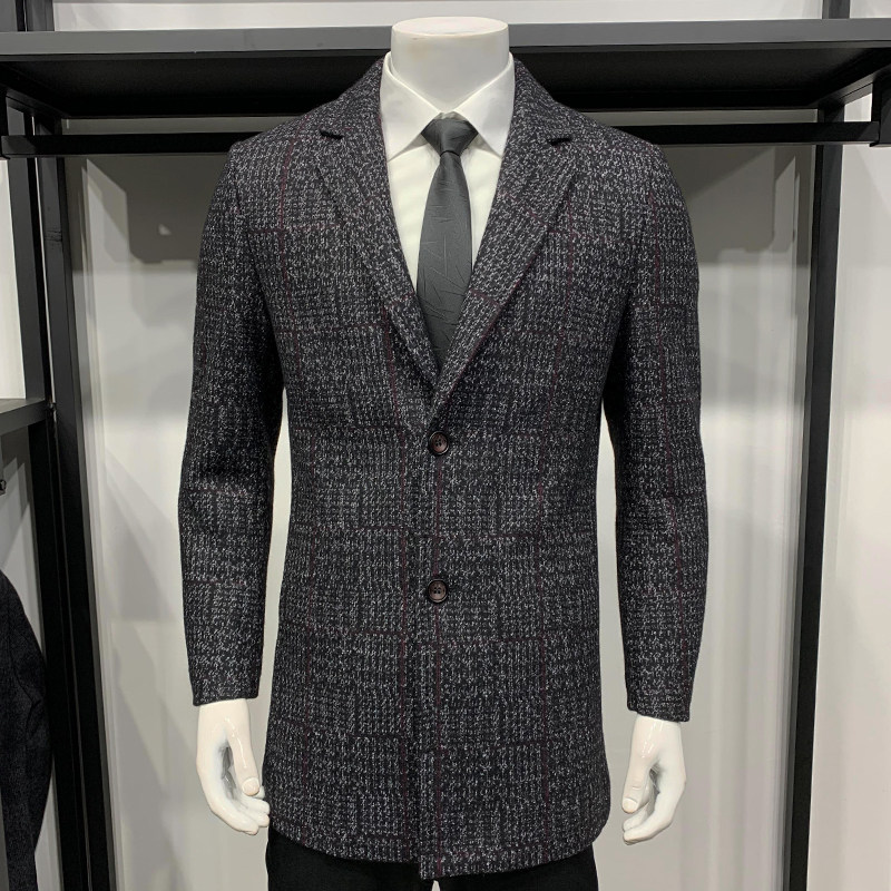 ABE line under the brand wool The men's autumn and winter new thickened warm upkeep for business casual jacket man