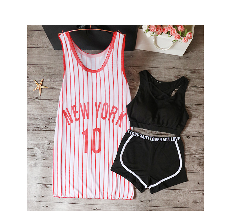 Chia góc phẳng ngực nhỏ thu thập bảo thủ bìa bụng slim sinh viên Hàn Quốc bikini ba mảnh suối nước nóng tắm phù hợp với phụ nữ bikini 2 mảnh màu trắng