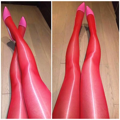 Shiny Cross-Dressing Plus-Size Nine-Point Tight-Fitting Silky Pantyhose Thin Glossy Base Stockings Glitter Unisex Stockings