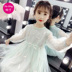 Cô gái ăn mặc mùa xuân và mùa thu váy 2020 mới váy trẻ em Trung Quốc của trẻ em Hàn Quốc phiên bản dài tay công chúa váy ren lưới váy 