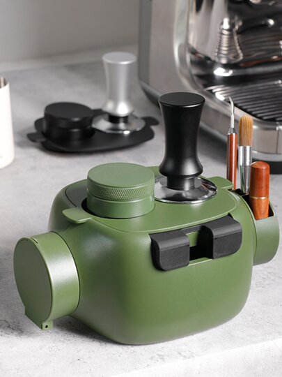 Semi-Automatic Coffee Grounds Knock Box, Tamper Stand, Thickened Plastic, Household Coffee Storage, Multifunctional Storage Stand