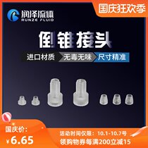 PP 1 4-28 M6 inverted cone joint PTFE plastic joint Teflon pipe joint threaded joint 612 620