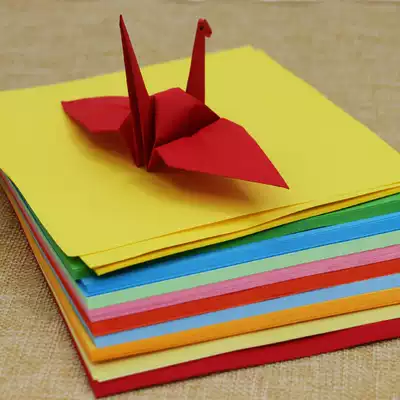 Children handmade origami colored paper DIY Thousand Paper Crane stack paper cardboard 15X15cm handmade paper material Square