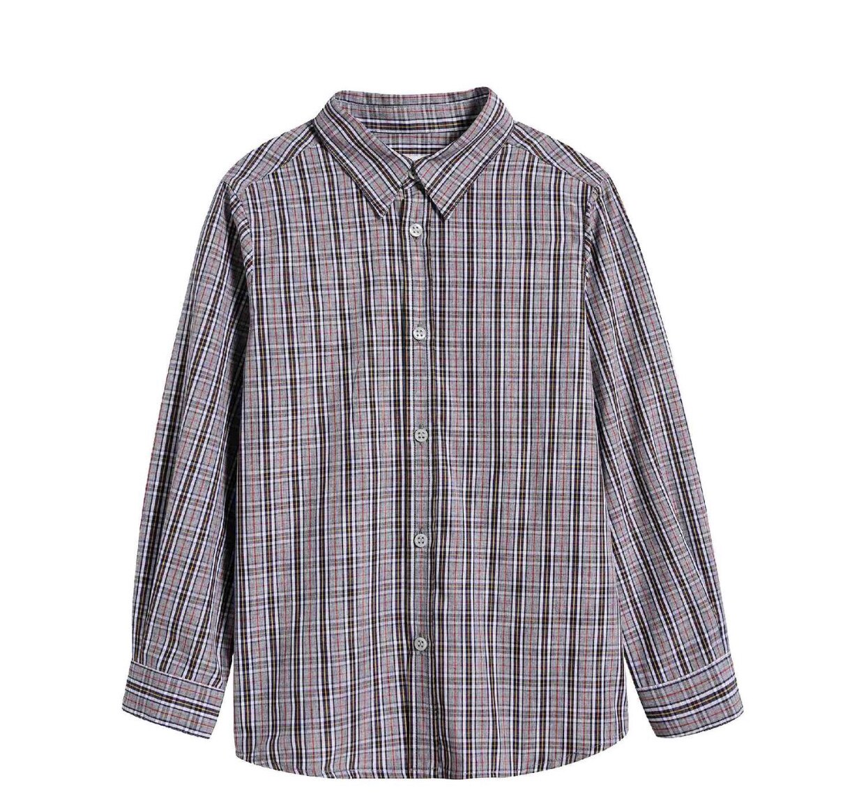 Spot bonpoint 20 autumn winter New products Children boy plaid printed long sleeve shirt