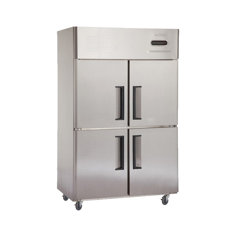 Four Doors Fridge Commercial Vertical Double Door Stainless Steel Freezer Freezer Refrigerated Preservation Cabinet Kitchen Cabinet Freezer