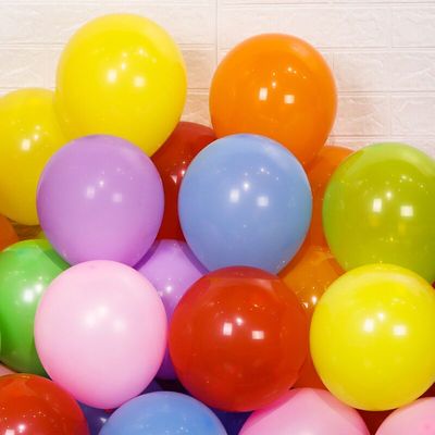 混色纯色装饰气球20个