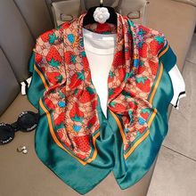 春夏新款网红仿真丝女士丝巾