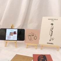 Korean style ins simple wooden mobile phone stand Pine easel photo display stand adjustable