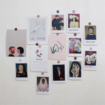 ins Nordic style Matisse abstract line painting card girl room decoration card Snoopy card set