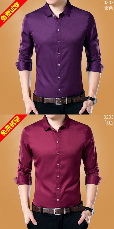 Áo sơ mi nam size lớn tay dài cộng với phân bón để tăng mỡ thừa mỡ người béo XL mùa thu kinh doanh áo đen thủy triều áo sơ mi kẻ caro