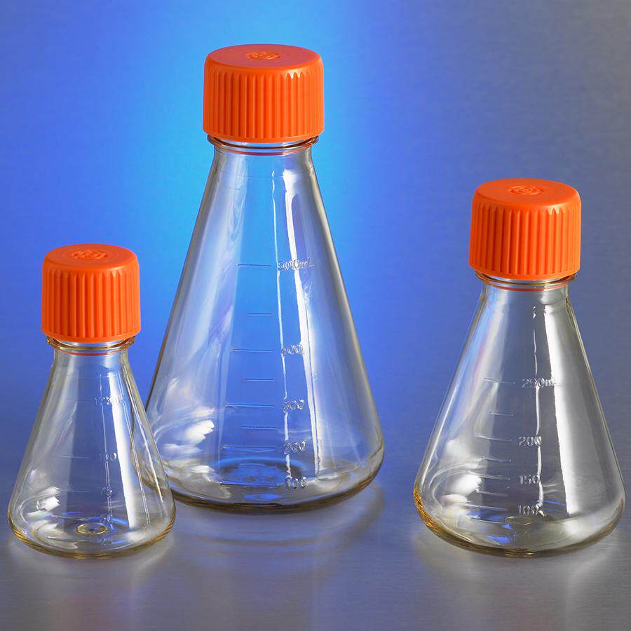 康宁corning 三角培养瓶 透气盖摇瓶 431143 431144 125ml 250ml