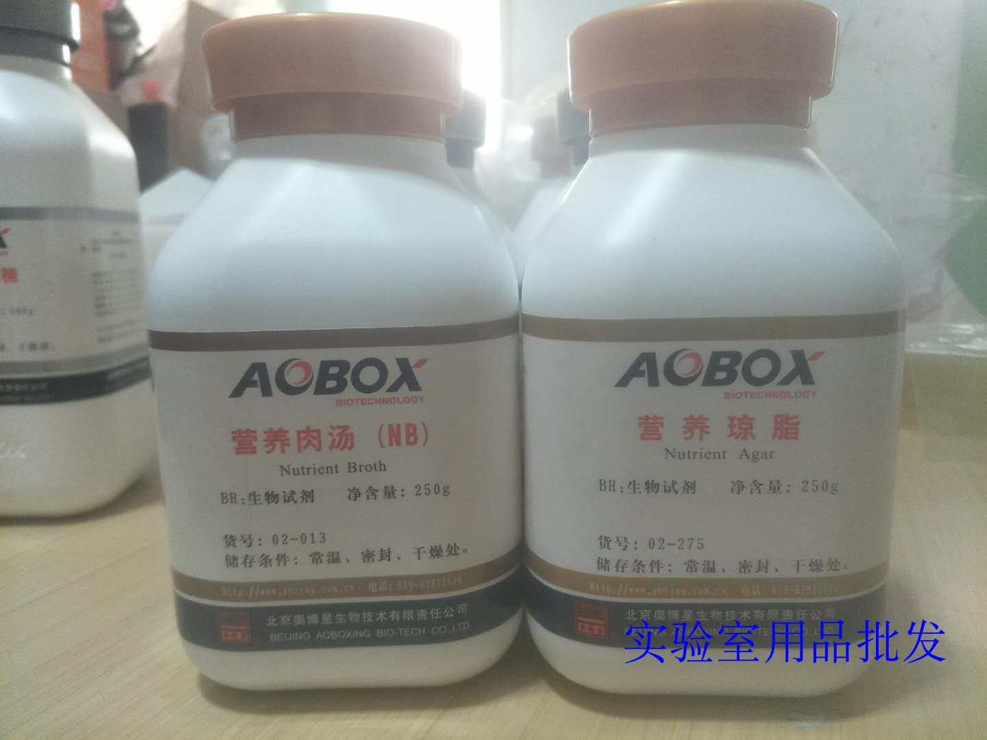 营养琼脂培养基（GB） 北京奥博星正品 250g/瓶 生化试剂