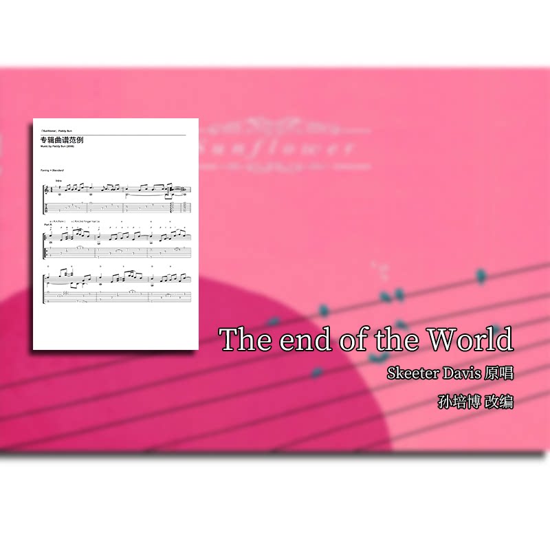 The end of the World Genuine music score adaptation Finger guitar Guitar score Sun Peibo
