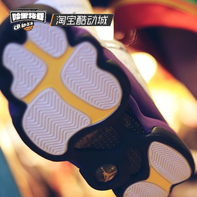 Giày bóng rổ Hallelujah Air Jordan 13 Lakers AJ13 Trắng tím Lakers 414571-105 - Giày bóng rổ giày thể thao nam đẹp 2021