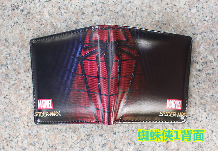Anime Cartoon Ví ngắn Iron Man Trường tiểu học và trung học Slim Wallet Cậu bé Mỹ Captain Captain Coin - Ví tiền ví đựng card