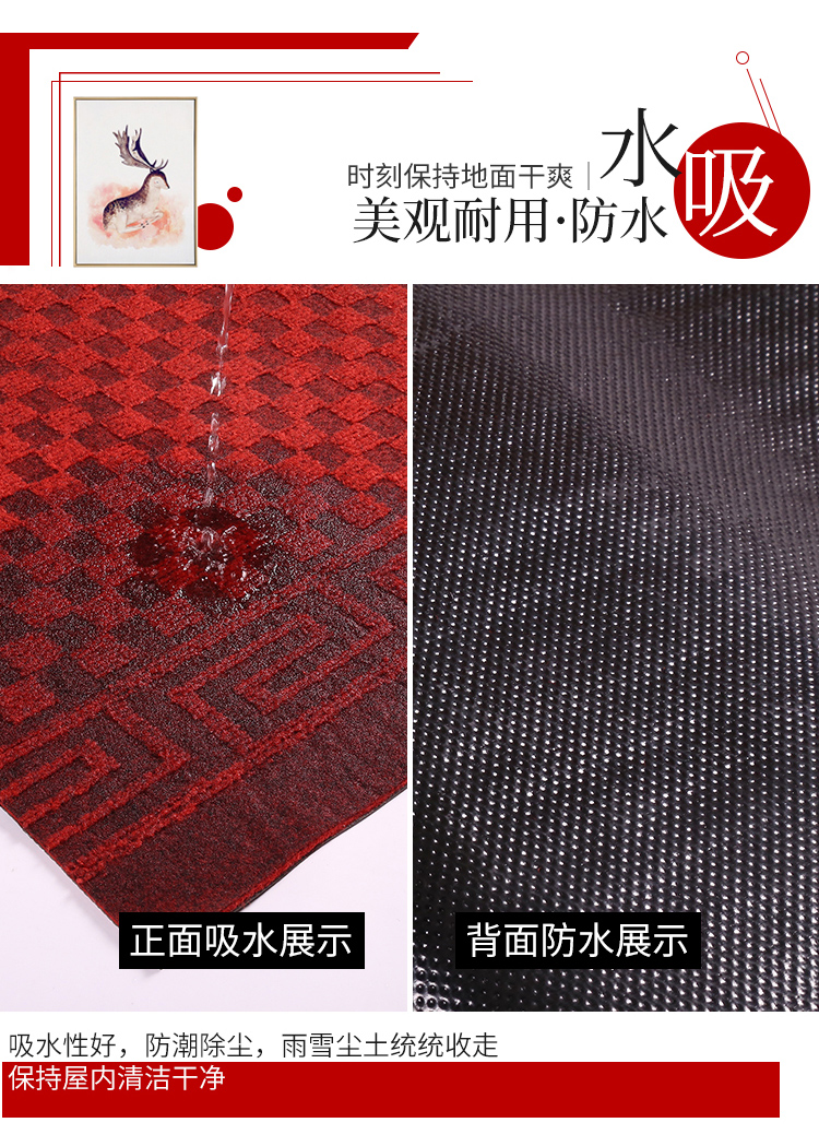 Cửa vào vị trí da lộn mat thảm chà pvc đất bếp thấm thảm không trơn trượt có thể được cắt hành lang - Thảm sàn thảm xốp gấp gọn cho bé