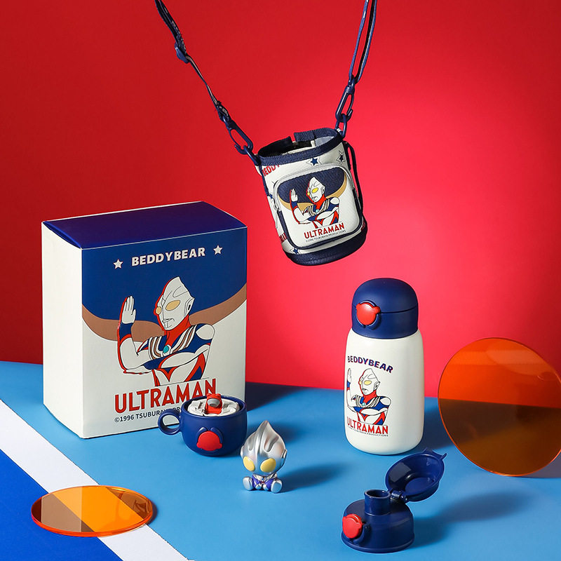 Cup with Bear joint Ottmann Bear cuddles Children's insulated cup straws Kettle Elementary Students Baby Kindergarten Water Glasses