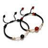 Acacia Bean Couple Bracelet Imitation Red Agate Fortune Bead Bracelet for Men and Women Handmade Braided Rope Simple High-End Chinese Style