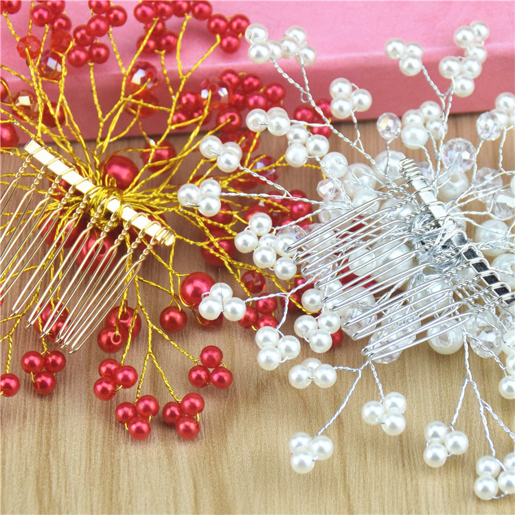 Cô dâu đội mũ cưới đính cườm đầy sao chải tóc kẹp tóc Nhật Bản và Hàn Quốc phụ kiện tóc photo studio show show phụ kiện - Phụ kiện tóc shop phụ kiện tóc