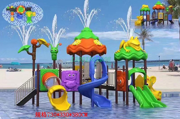 Indoor and outdoor large children's water amusement park toy swimming pool pool water spray water combination slide equipment