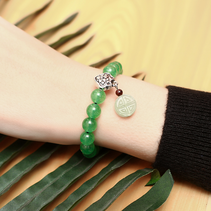 Pure Trinket East Mausoleum Jade Handmade Female Gufeng Hand Strings Ethnic Wind Accessories Adjustable With Little Clear New Fashion 100 Hitch