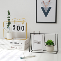 European-style ins calendar small ornaments creative modern simple light luxury decorations living room coffee table Bedroom room furnishings