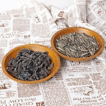 Hand-painted round wooden fruit plate Home desktop snack melon seeds dried fruit plate tray candy nut small plate