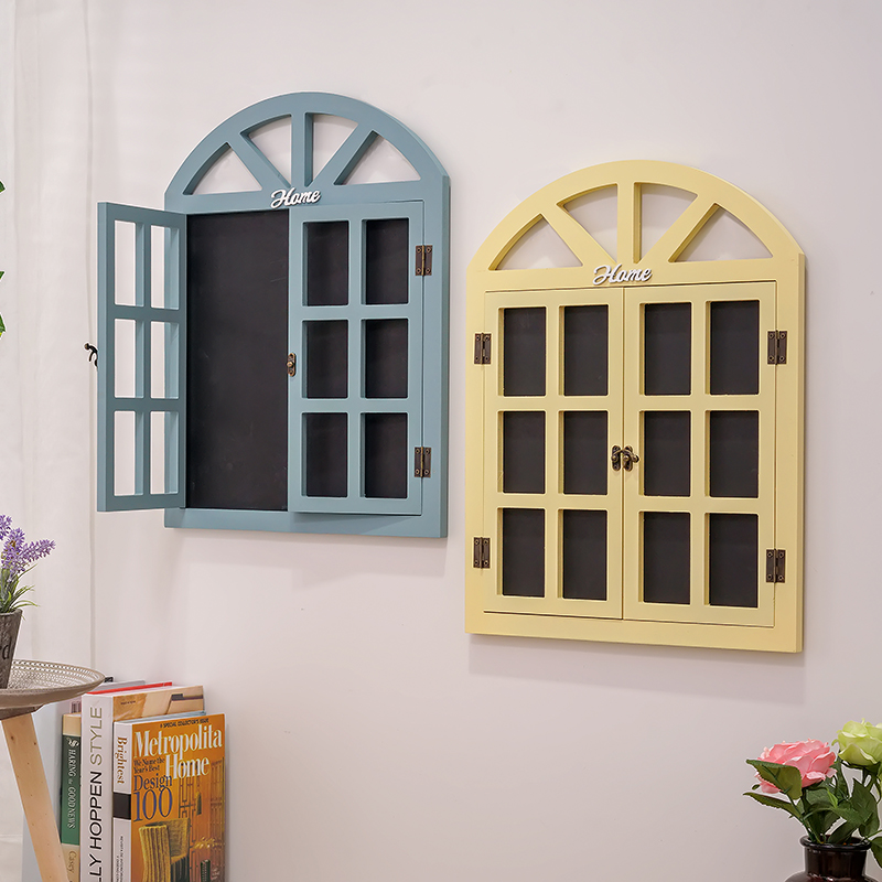 Shop Coffee Shop Wall Decoration Blackboard Fake Window Background Wall Wall-mounted Wall Decoration Pendant Milk Tea Shop Stay Message Board