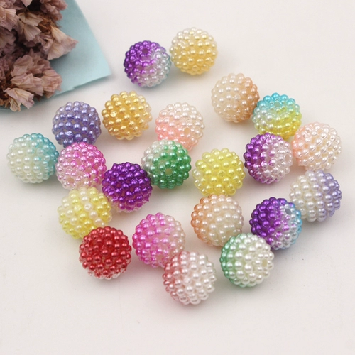 Двухцветный аксессуар из жемчуга, бусины, 12mm, градиент, DIY