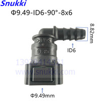 Original fit 9 49-ID6 quick insert mother head contact nylon tube elbow bilateral clip filter buckle fuel oil pipe connector