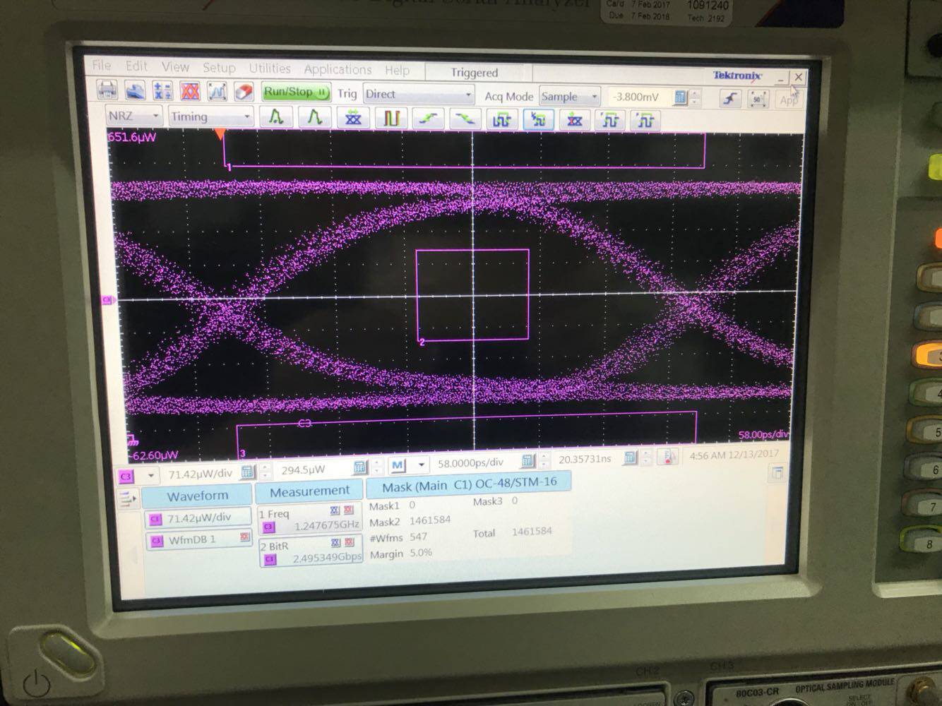 Professional maintenance of the Tek Tektronics oscilloscope
