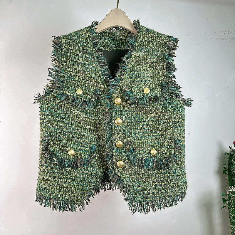 Chanel-Style Vest Jacket for Women, 2026 Spring New Model, Elegant Socialite Tweed High-End Layered Vest Chanel-Style Vest Jacket for Women, 2026 Spring New Model, Elegant Socialite Tweed High-End Layered Vest