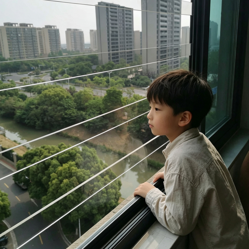 High-Rise Anti-Fall Net, Invisible Pc Transparent Window Grille, No-Drill Installation, Inward/Outward Opening Window Guardrail, Non-Acrylic High-Rise Anti-Fall Net, Invisible Pc Transparent Window Grille, No-Drill Installation, Inward/Outward Opening Window Guardrail, Non-Acrylic
